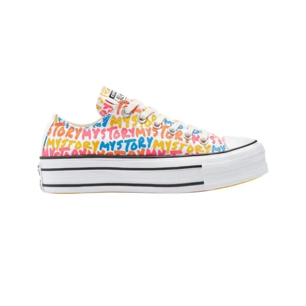 Converse Chuck Taylor All Star Platform‎ “My Story” Sneakers 10 colorful y2k